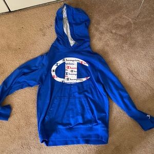 Blue Champion brand hoodie